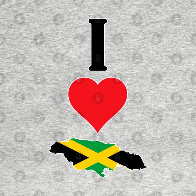 I Heart Jamaica Vertical I Love Jamaican National Flag Map by Sports Stars ⭐⭐⭐⭐⭐